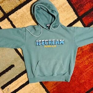 Icecream Graphic Hoodie in Teal